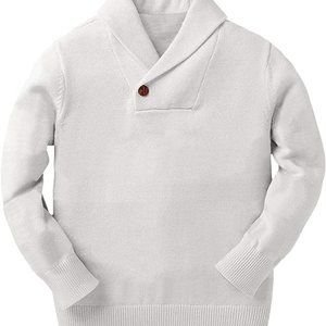 Toddler Baby Boy Girl Shawl Collar Pullover Cable Sweaters Knit V Neck